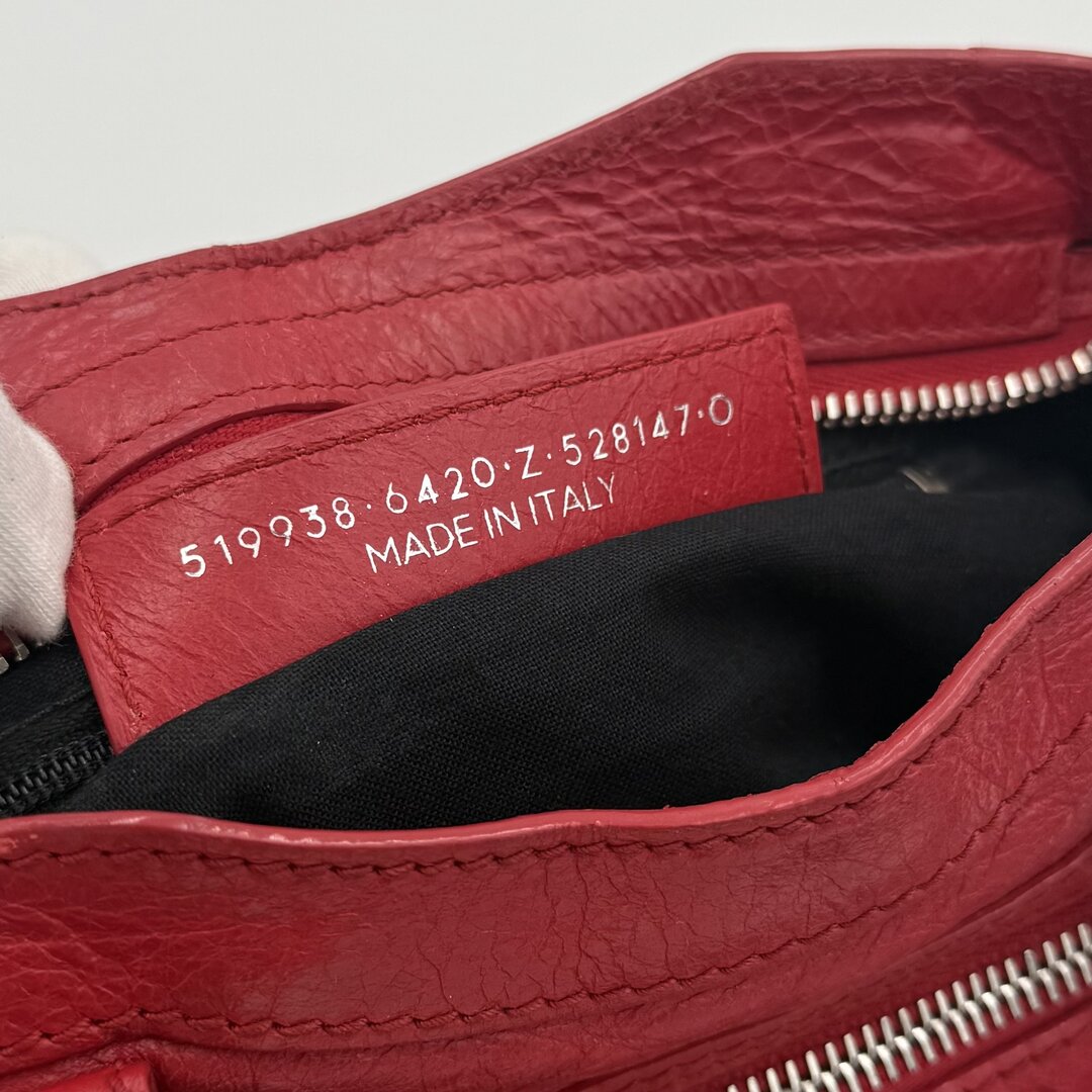 2018 Balenciaga Mini City Leather Red Handbag