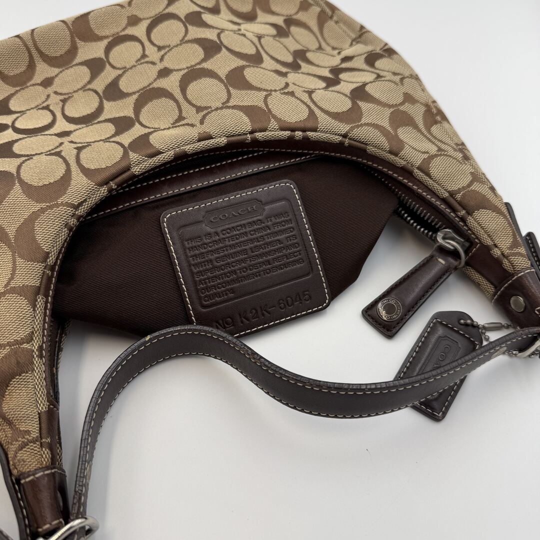 Coach Signature Brown Hobo Shoulder Bag