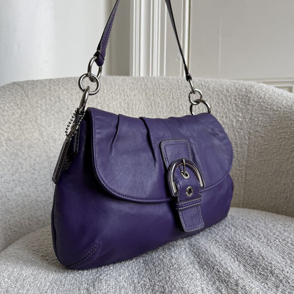 Coach Soho Leather Purple Shoulder Bag