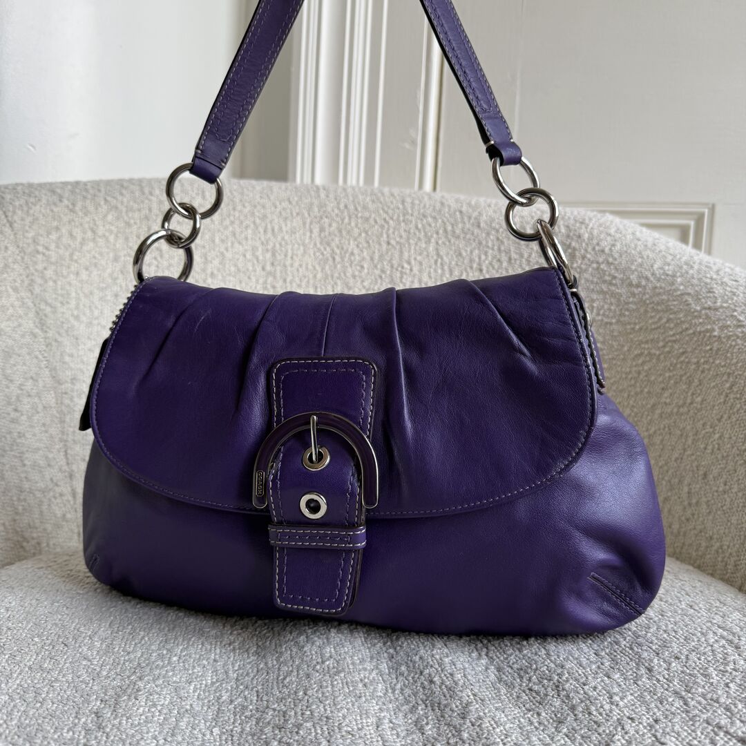 Coach Soho Leather Purple Shoulder Bag – JennyHayley
