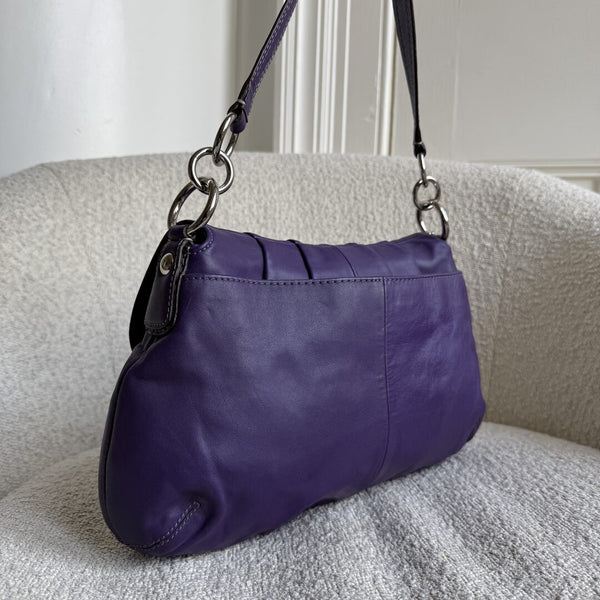 Coach Soho Leather Purple Shoulder Bag