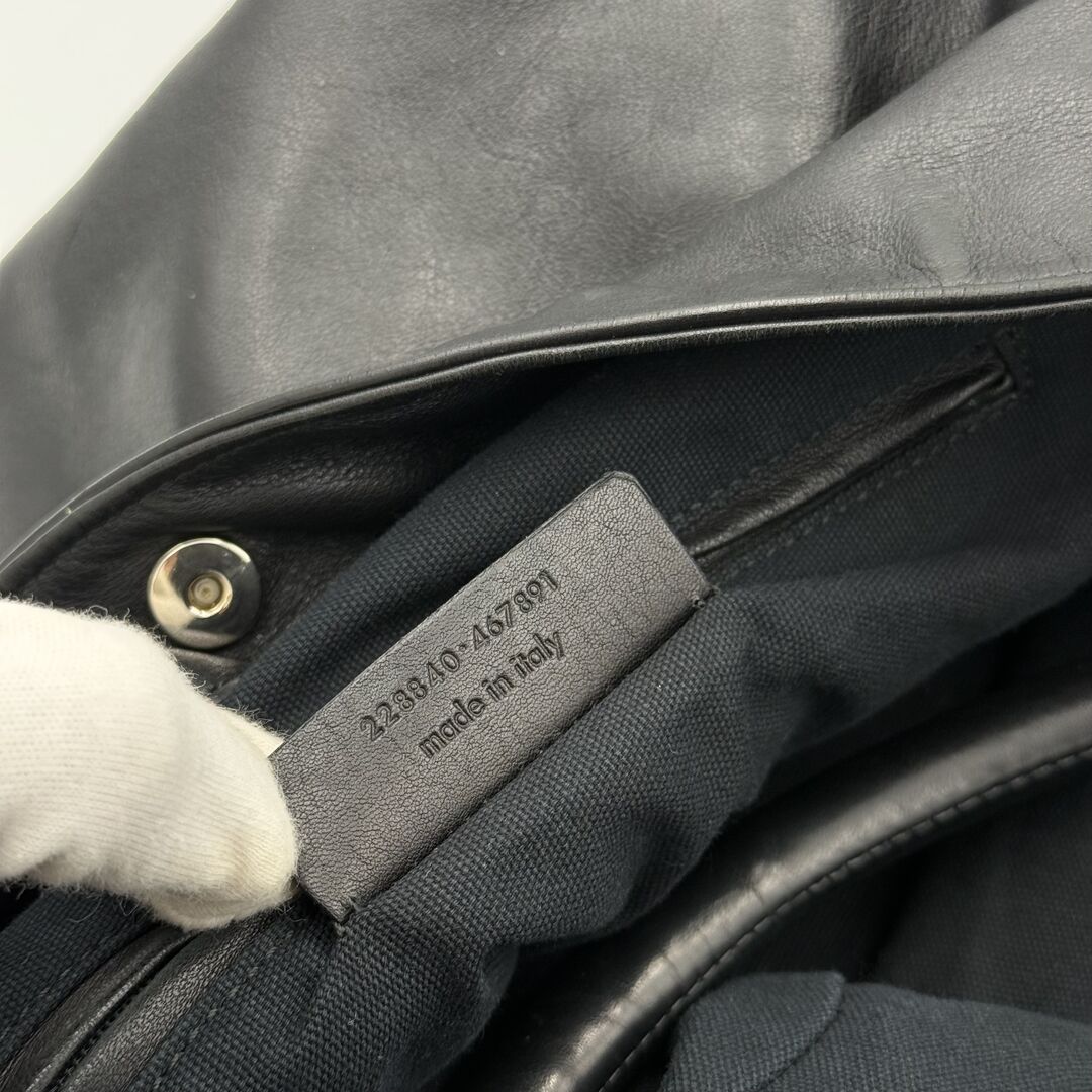Yves Saint Laurent Roady Hobo Leather Black Shoulder Bag