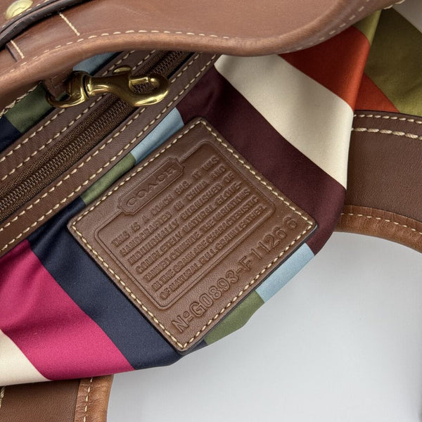 Coach Buckle Leather Brown Tote Bag