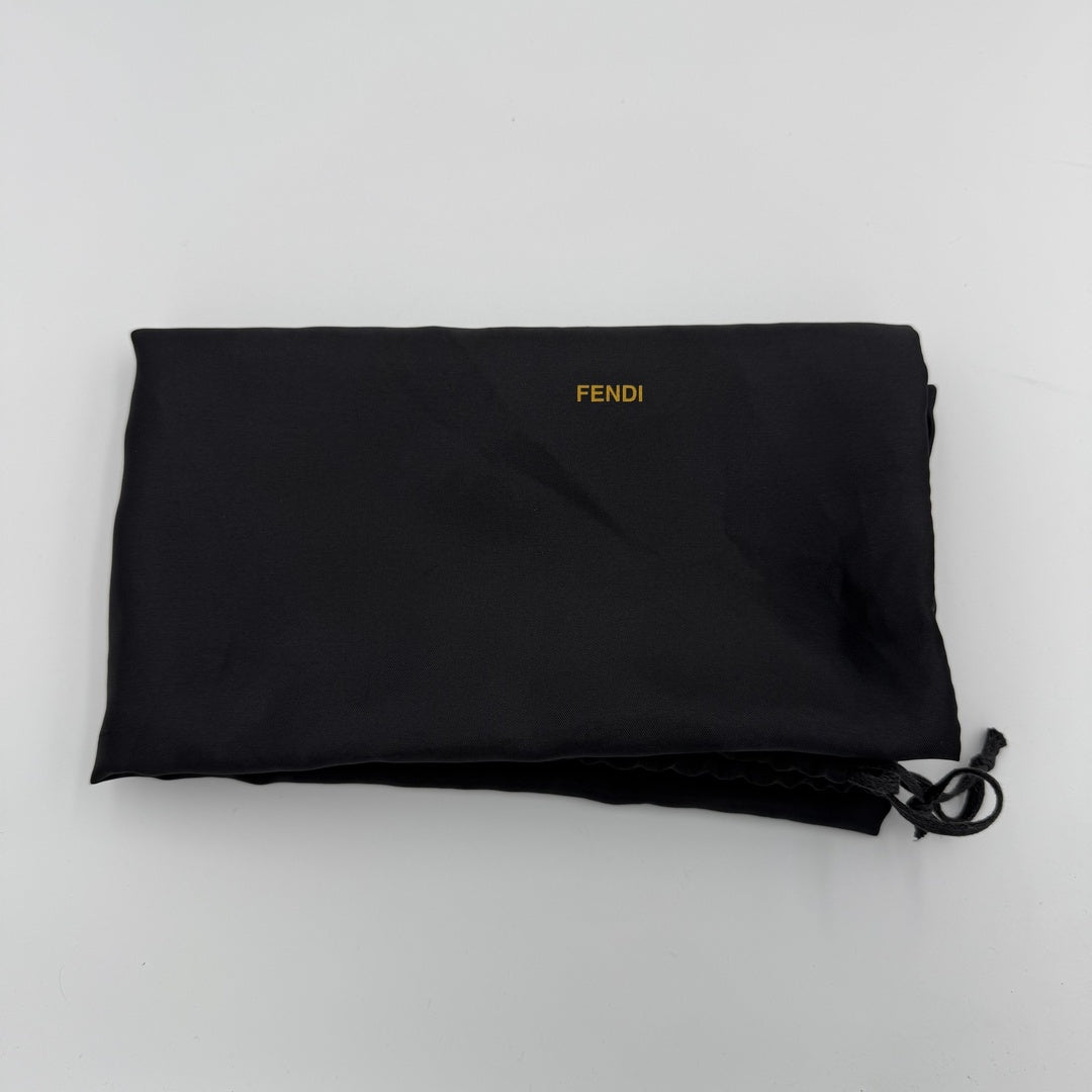 Fendi Zucca Flap Brown Shoulder Bag