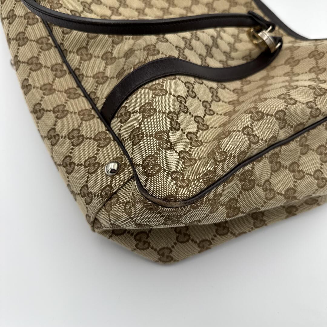 Gucci GG Canvas Twins Black Leather Tote Bag – JennyHayley