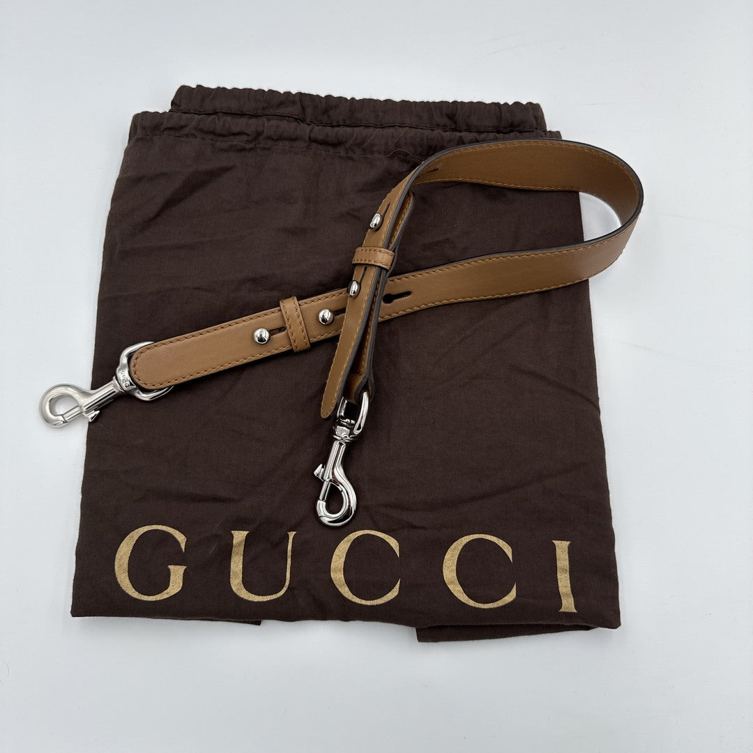Gucci Guccissima Hobo Leather Brown Shoulder Bag