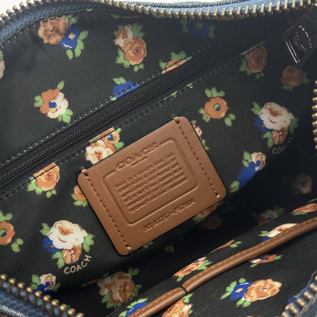 Coach Teri Denim Blue Shoulder Bag