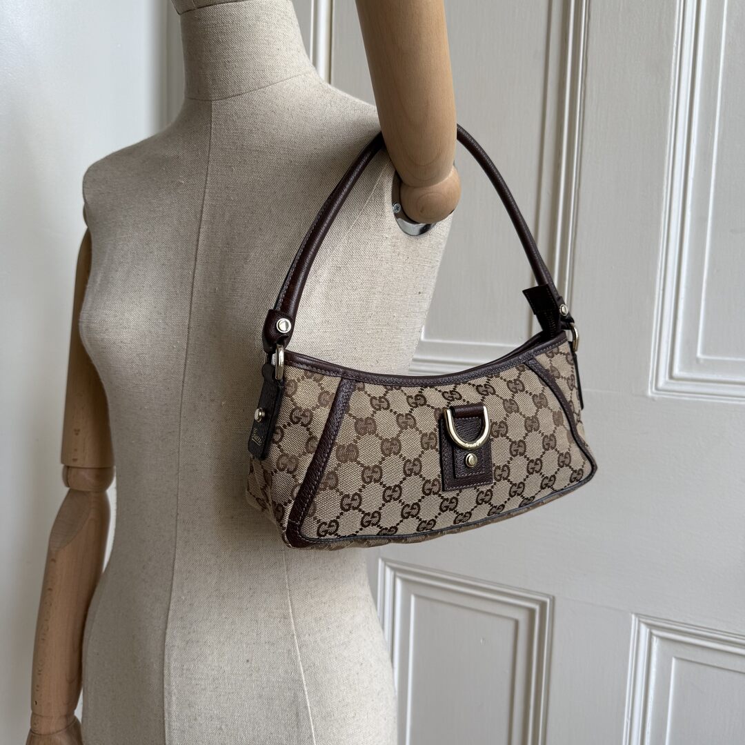 Gucci Mini Abbey D Ring Brown Shoulder Bag
