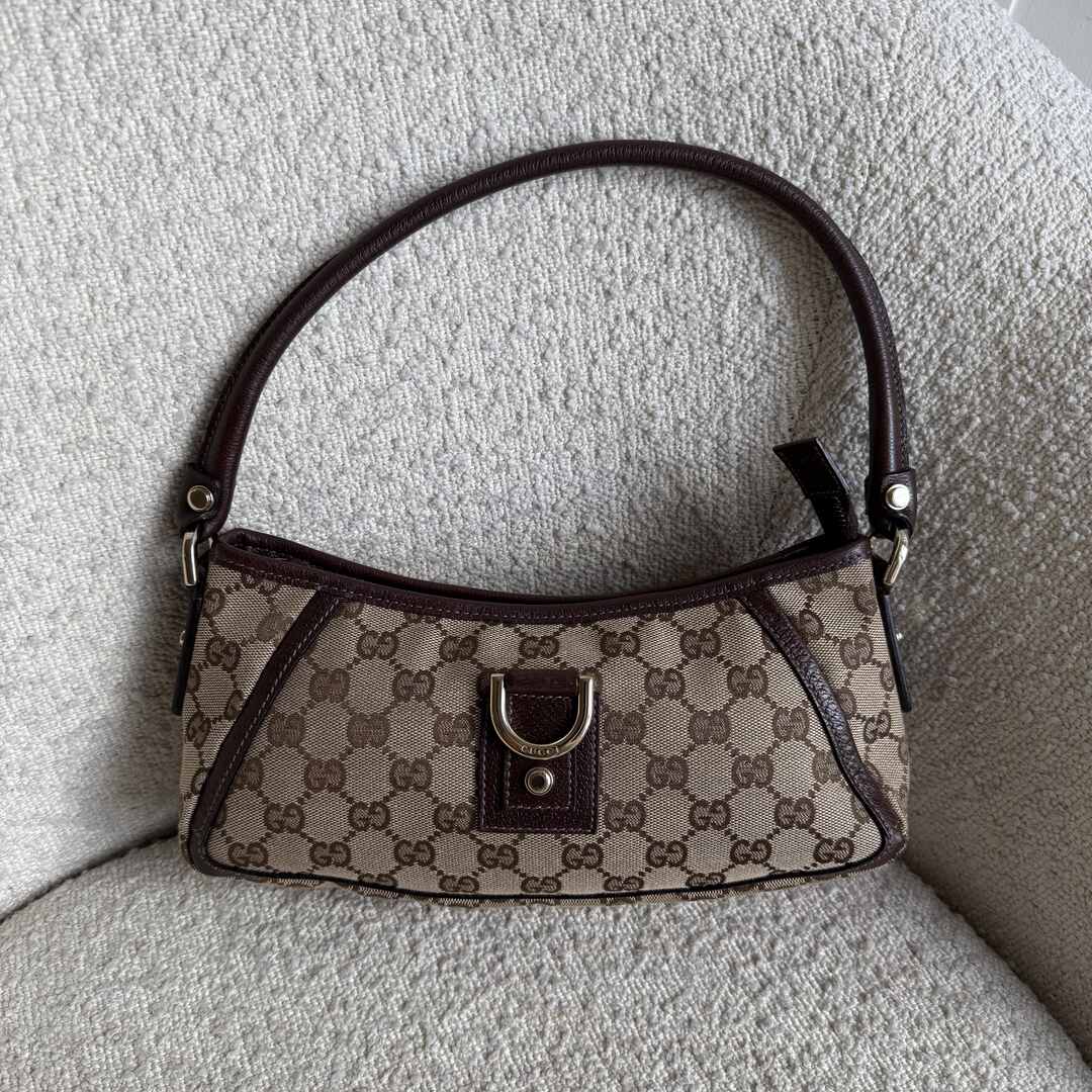 Gucci Mini Abbey D Ring Brown Shoulder Bag