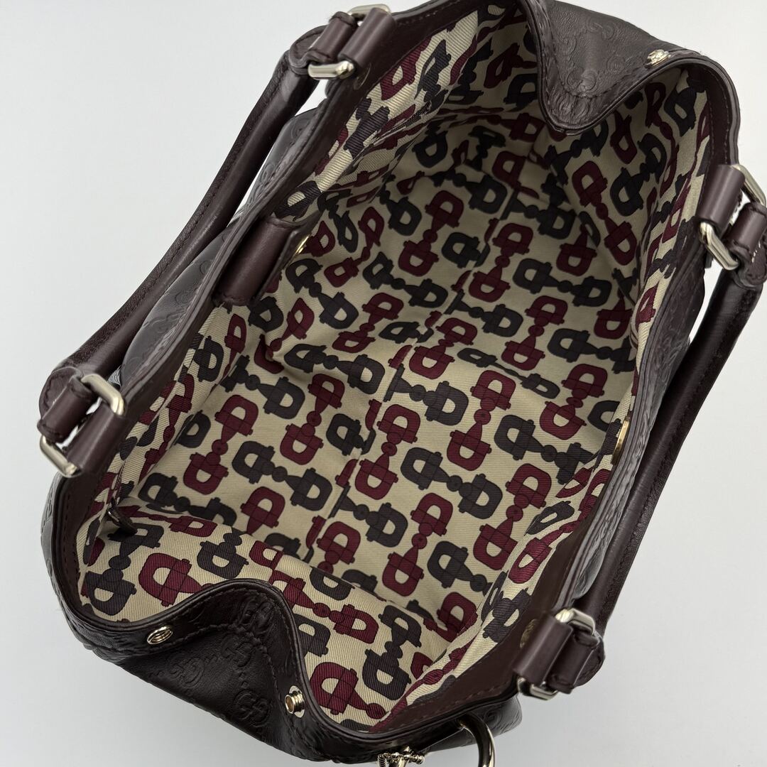 Gucci Guccissima Sukey Leather Brown Tote Bag