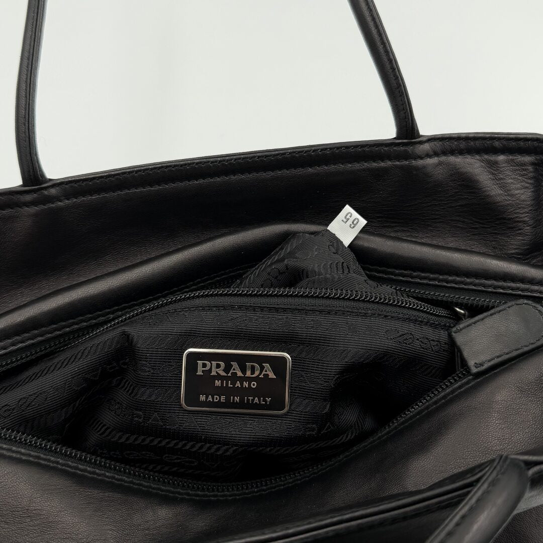 Prada Nappa Leather Black Tote Bag