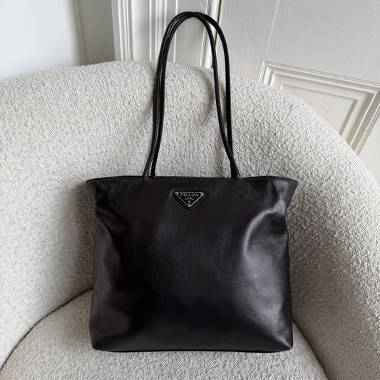 Prada Nappa Leather Black Tote Bag