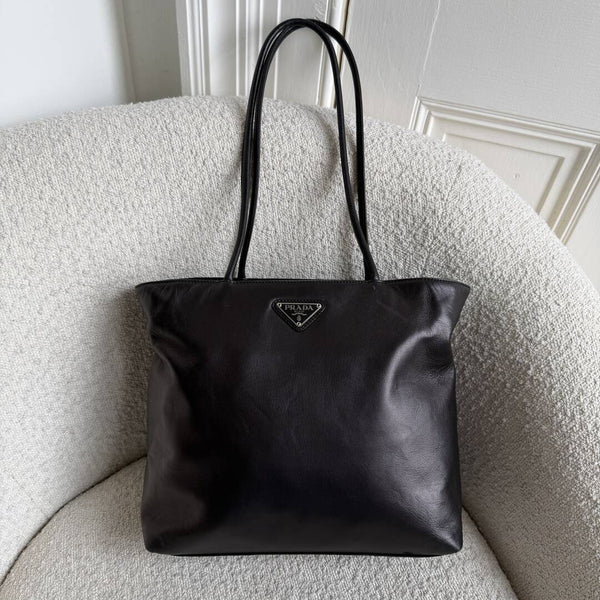 Prada Nappa Leather Black Tote Bag