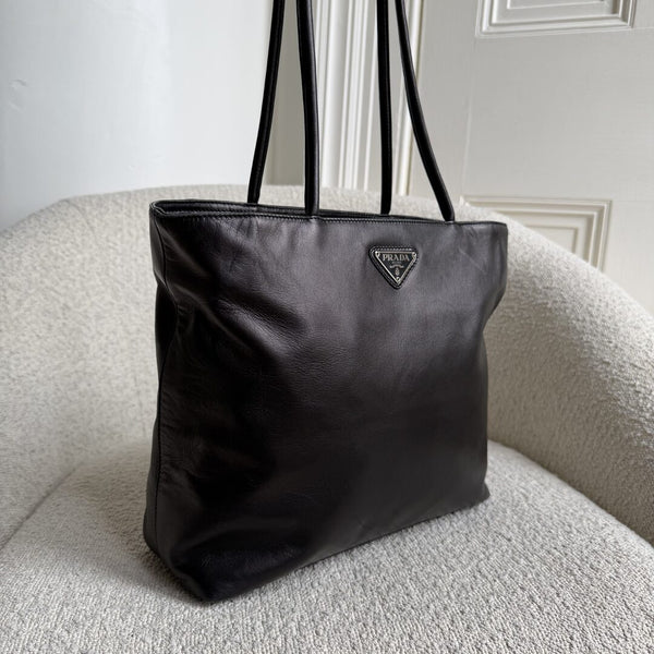 Prada Nappa Leather Black Tote Bag