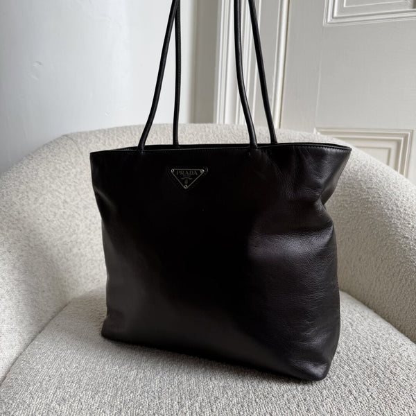 Prada Nappa Leather Black Tote Bag