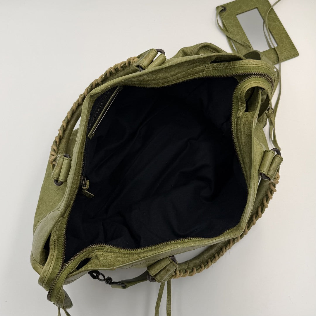 2010 Balenciaga The City Leather Green Handbag