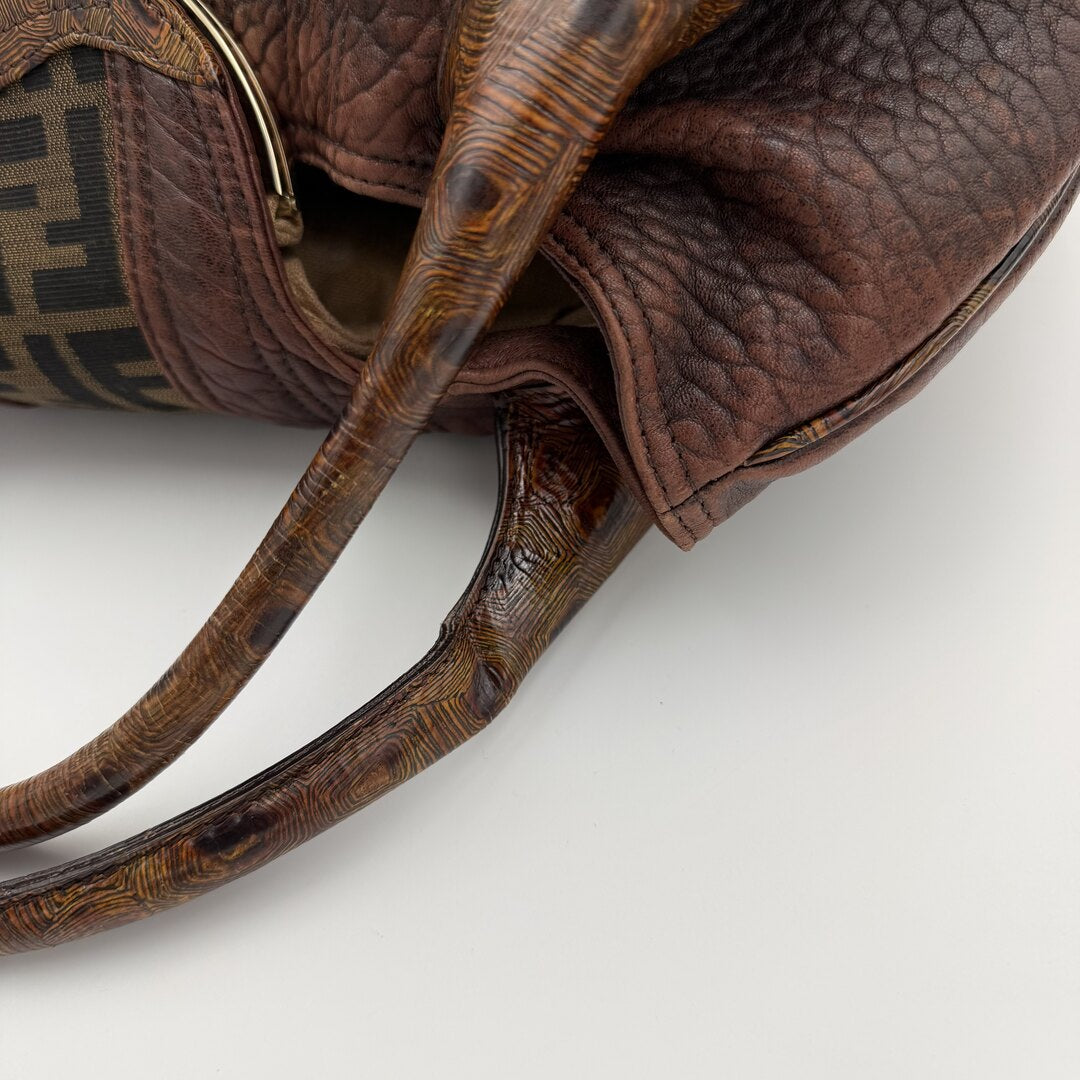Fendi Zucca Spy Dark Brown Handbag