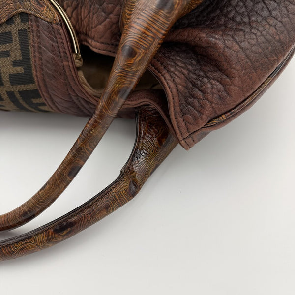 Fendi Zucca Spy Dark Brown Handbag