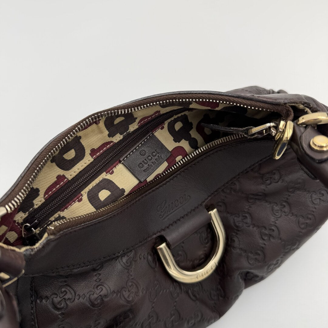 Gucci Guccissima Abbey Brown Shoulder Bag