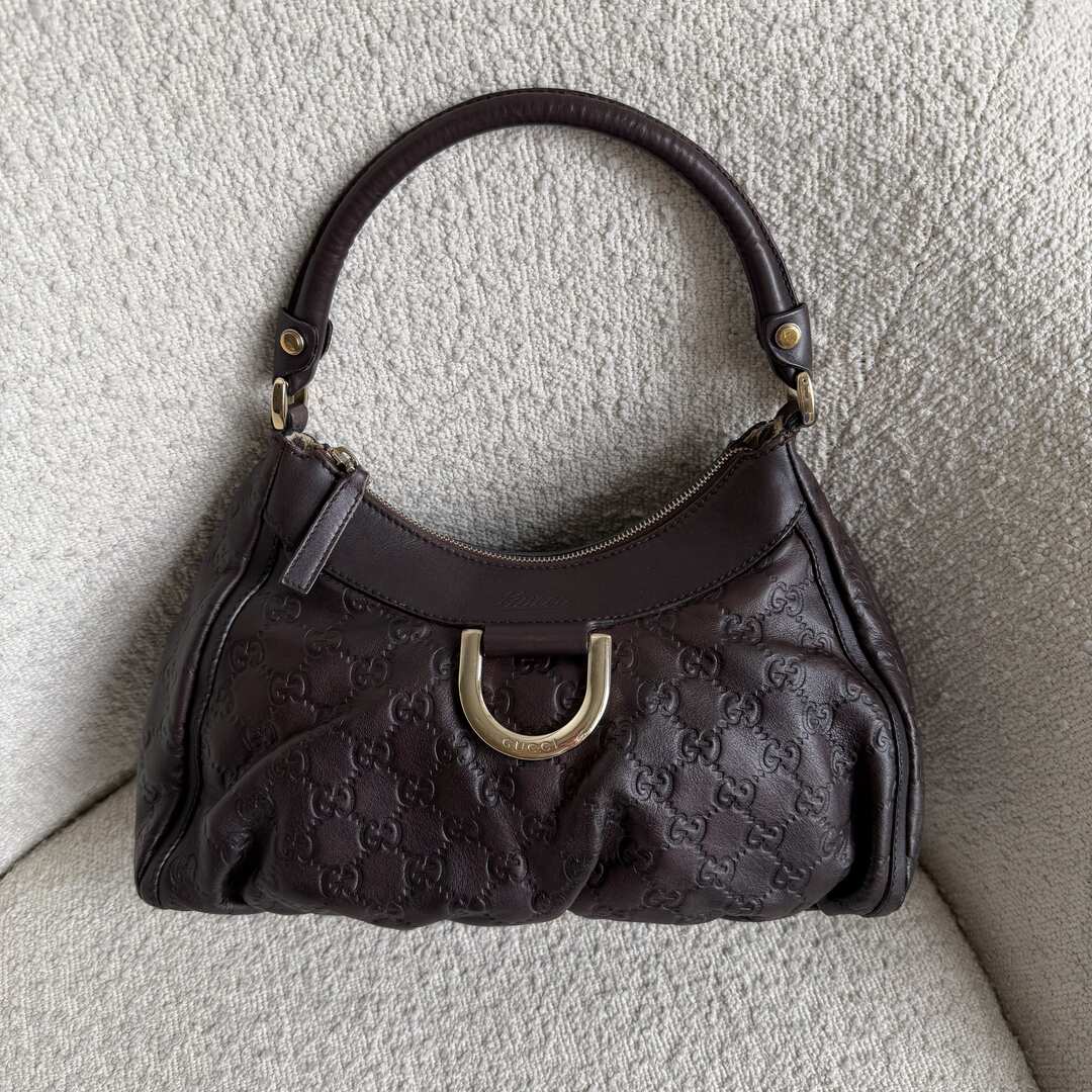 Gucci Guccissima Abbey Brown Shoulder Bag