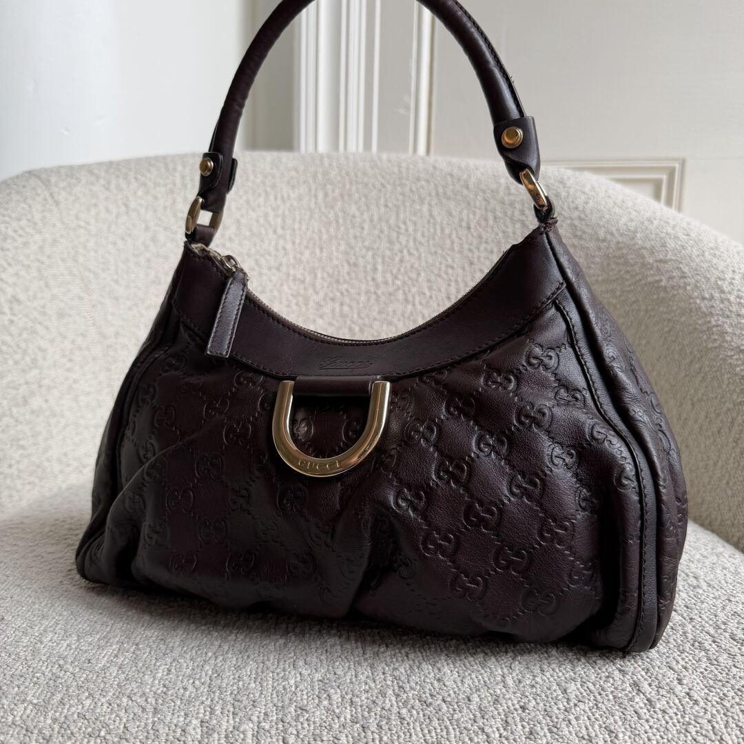 Gucci Guccissima Abbey Brown Shoulder Bag