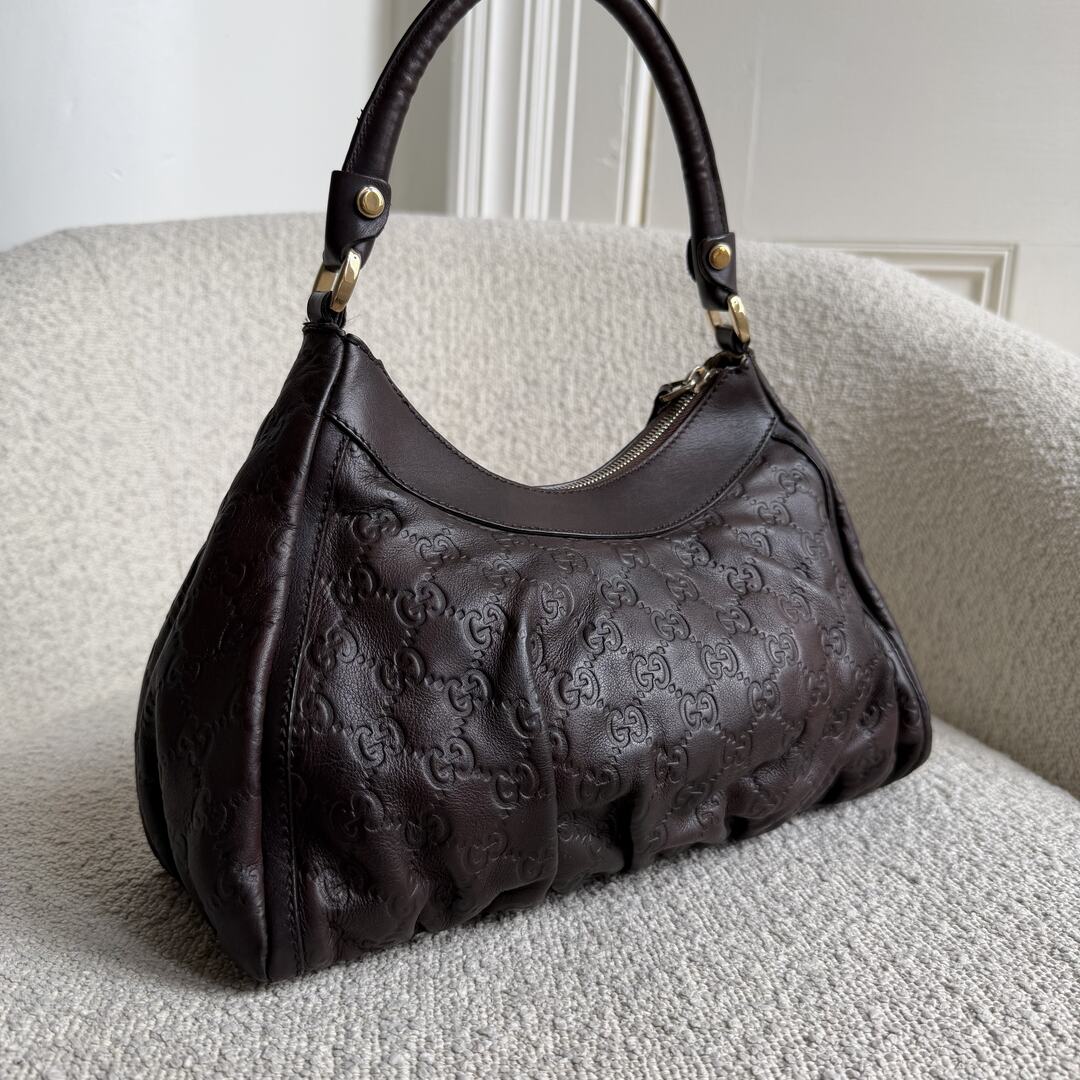 Gucci Guccissima Abbey Brown Shoulder Bag