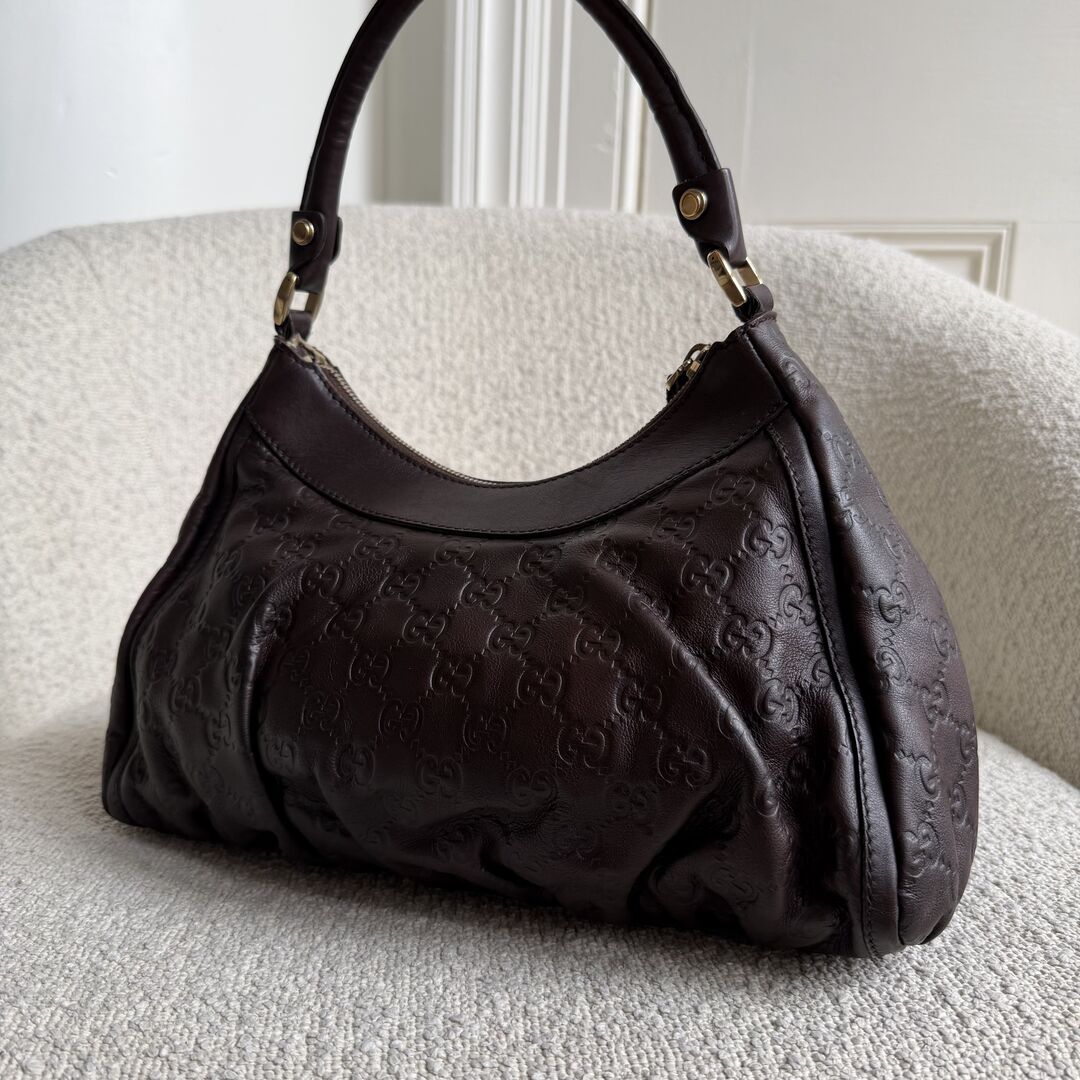 Gucci Guccissima Abbey Brown Shoulder Bag