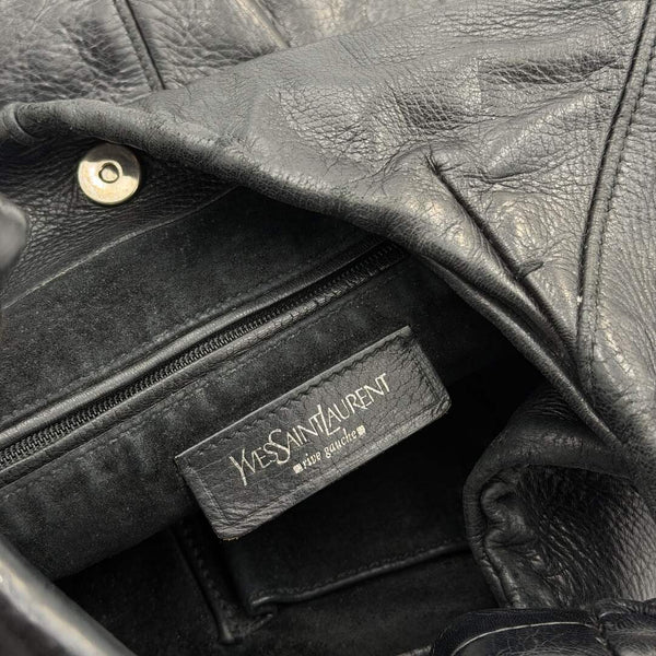 Yves Saint Laurent Mombasa Leather Black Shoulder Bag
