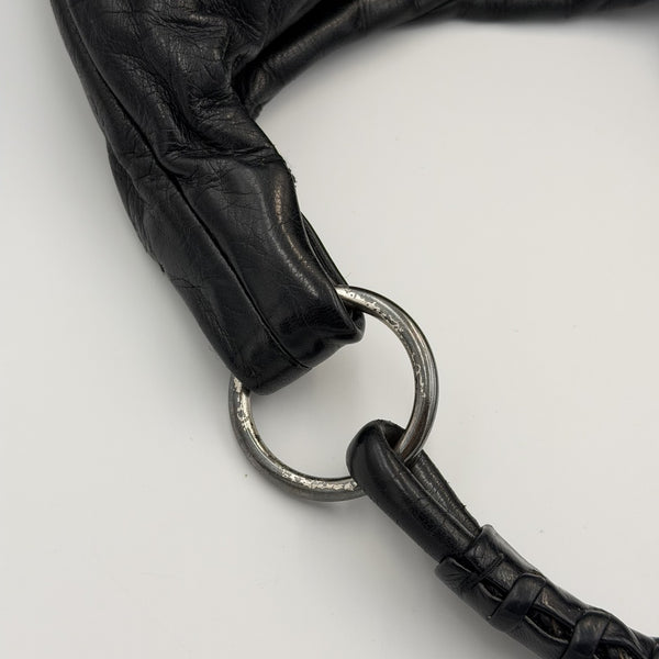 Yves Saint Laurent Mombasa Leather Black Shoulder Bag
