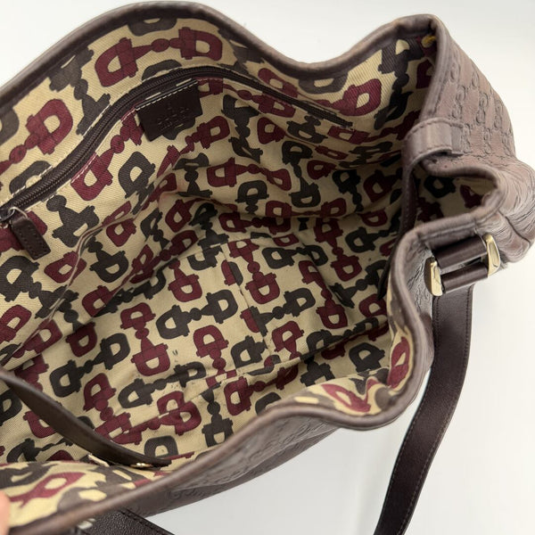 Gucci Guccissima Abbey Leather Brown Tote Bag
