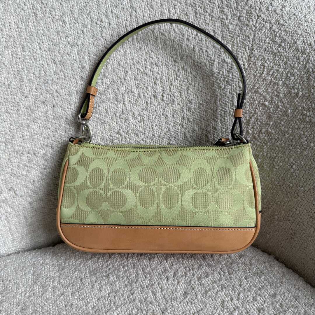 Coach Signature Demi Green Shoulder Bag