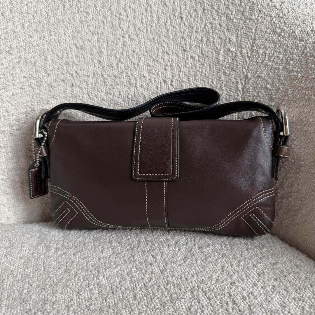 Coach Mini Soho Leather Dark Brown Shoulder Bag