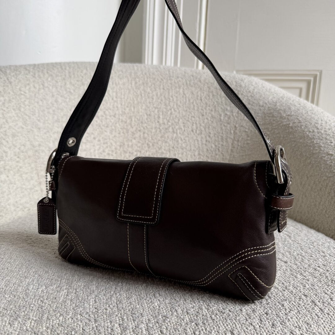 Coach Mini Soho Leather Dark Brown Shoulder Bag