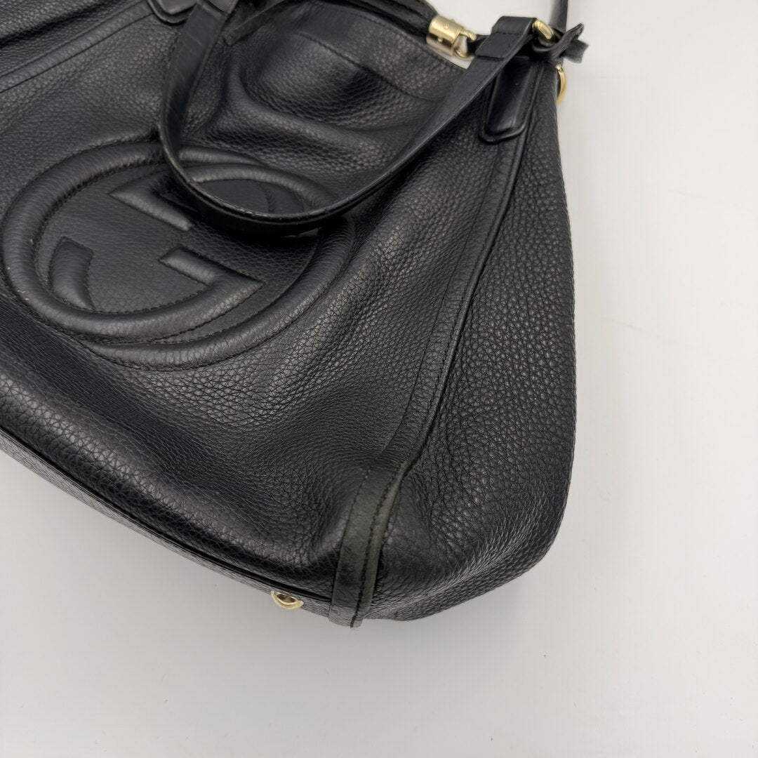 Gucci Soho Leather Black Tote Bag