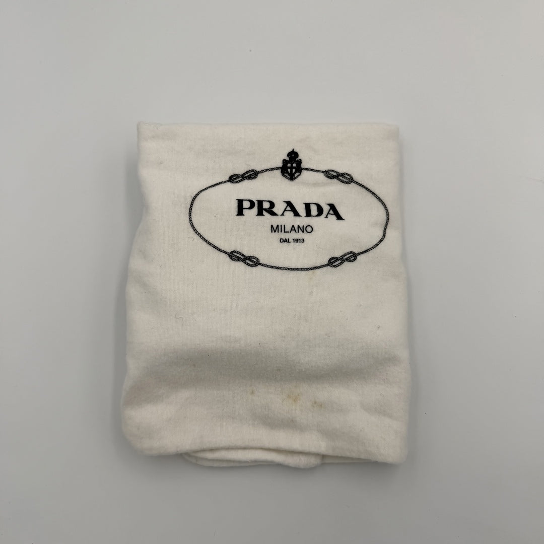 Prada Saffiano Trimmed Tessuto Nylon Black Shoulder Bag