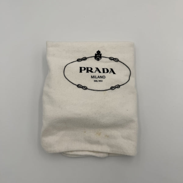 Prada Saffiano Trimmed Tessuto Nylon Black Shoulder Bag