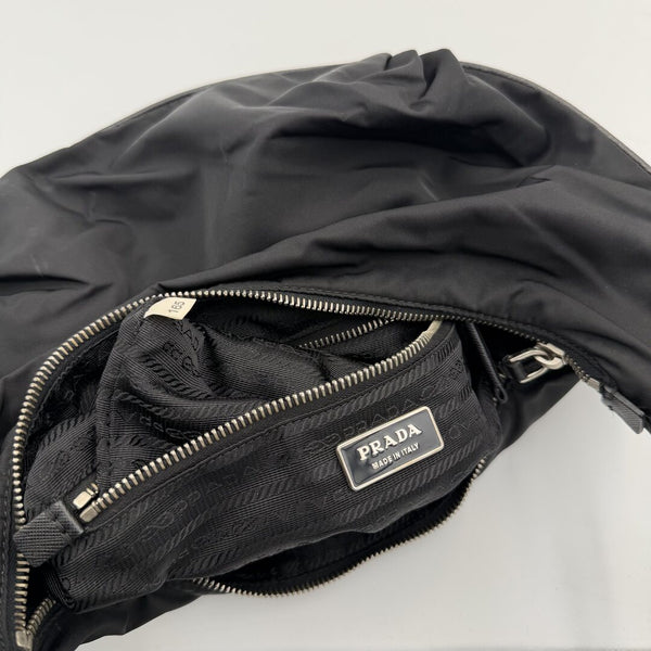 Prada Tessuto Hobo Nylon Black Shoulder Bag