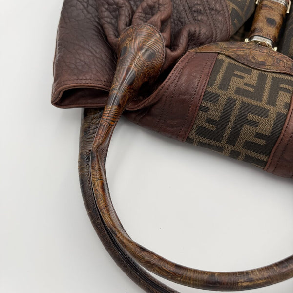 Fendi Zucca Spy Dark Brown Handbag