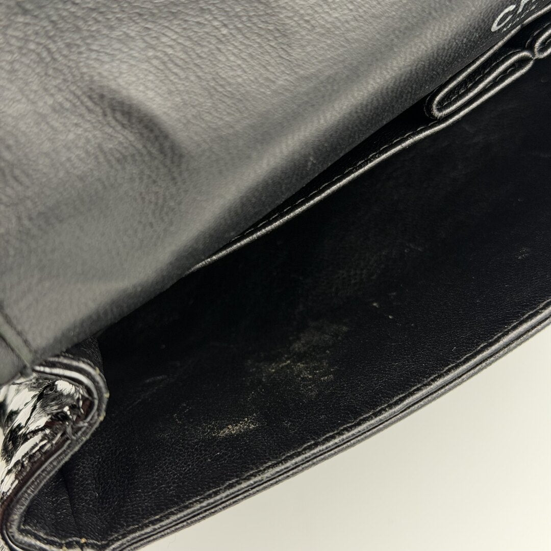 2009 Chanel Timeless Classic Patent Black Flap Shoulder Bag