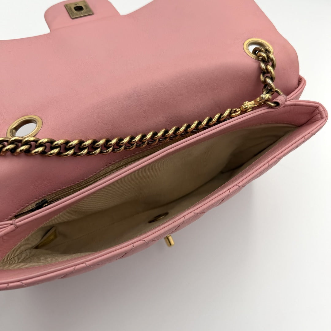 2014 Chanel Classic Quilted Pink Flap Bag