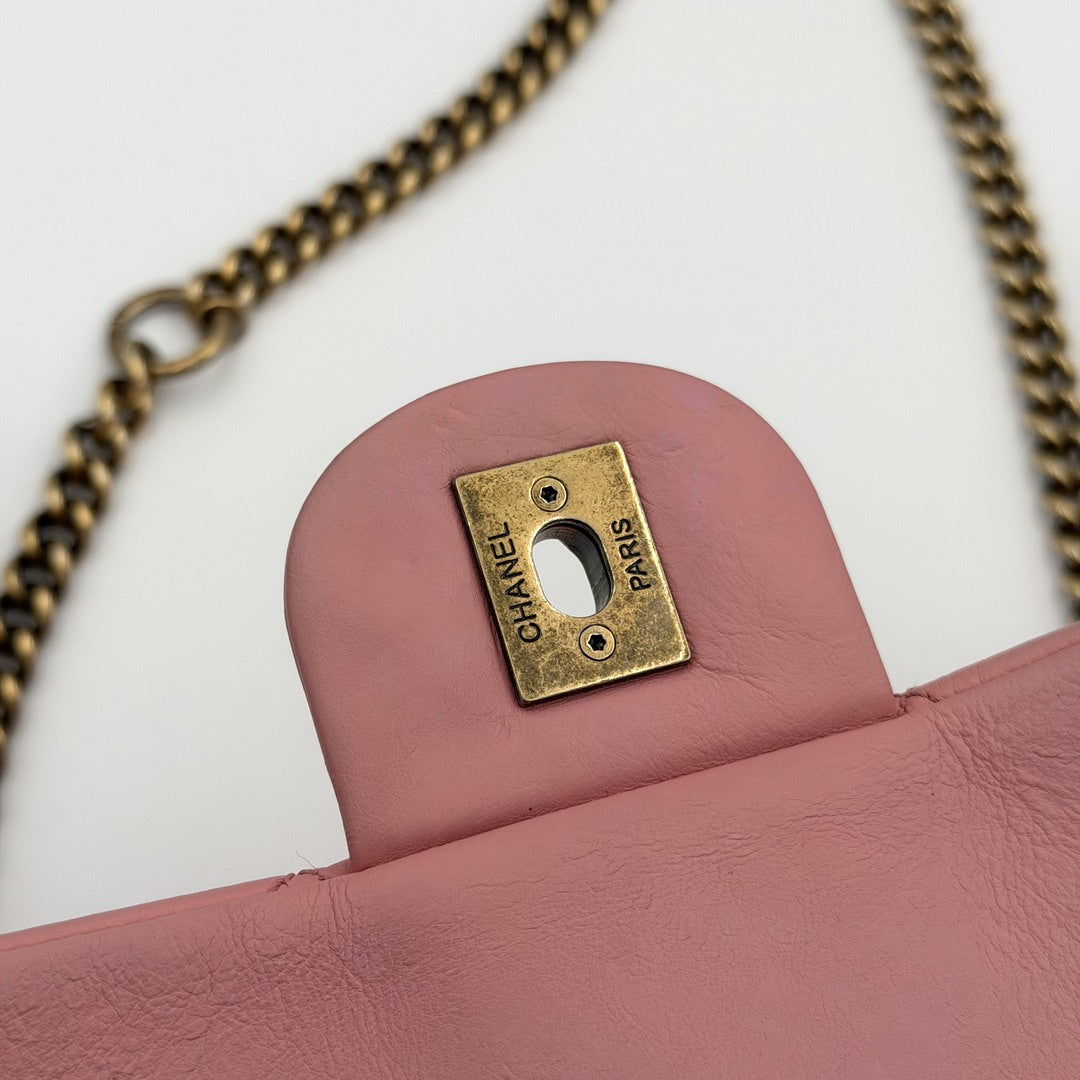2014 Chanel Classic Quilted Pink Flap Bag