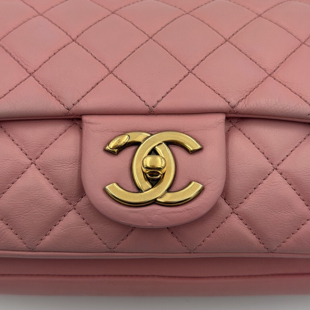 2014 Chanel Classic Quilted Pink Flap Bag