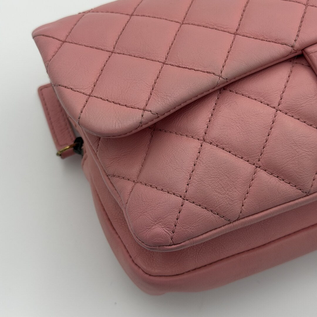 2014 Chanel Classic Quilted Pink Flap Bag