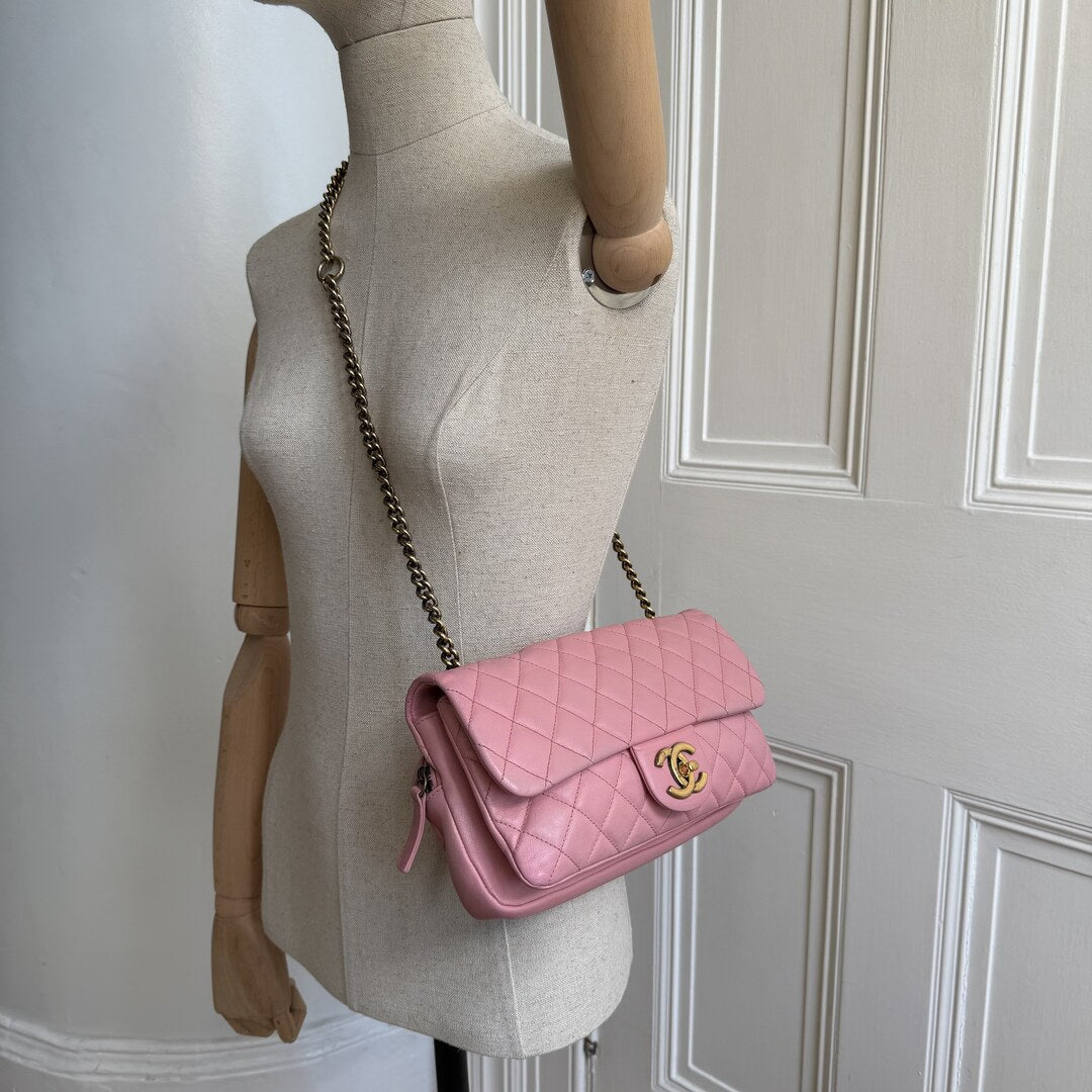 2014 Chanel Classic Quilted Pink Flap Bag