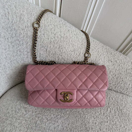2014 Chanel Classic Quilted Pink Flap Bag