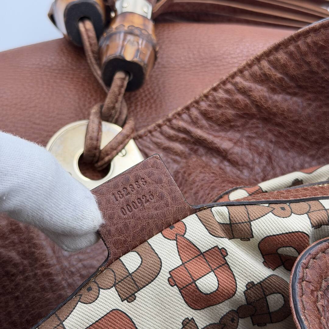 Gucci Indy Guccissima Brown Leather Shoulder Bag