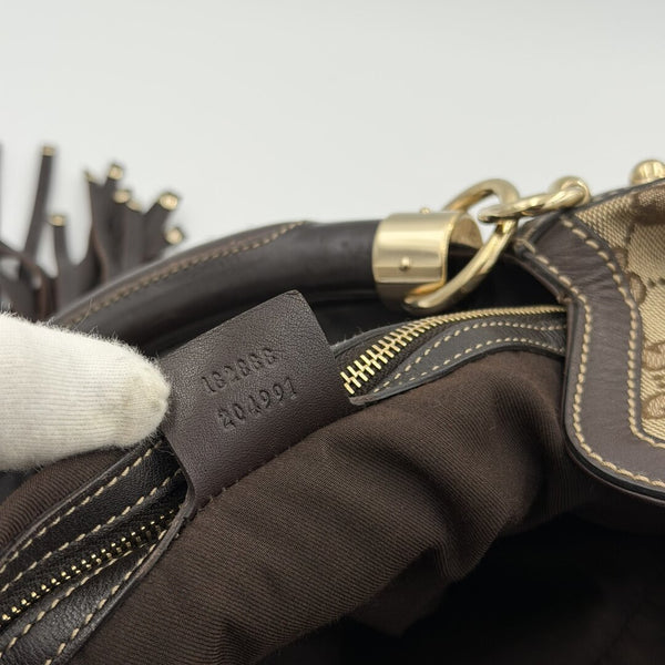 Gucci GG Canvas Indy Brown Handbag