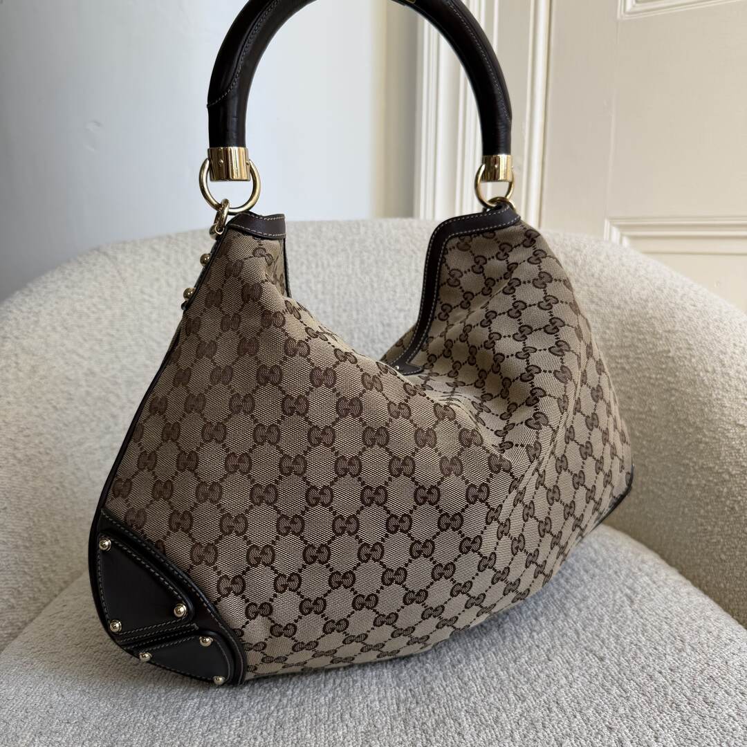 Gucci GG Canvas Indy Brown Handbag