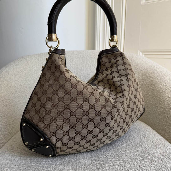 Gucci GG Canvas Indy Brown Handbag