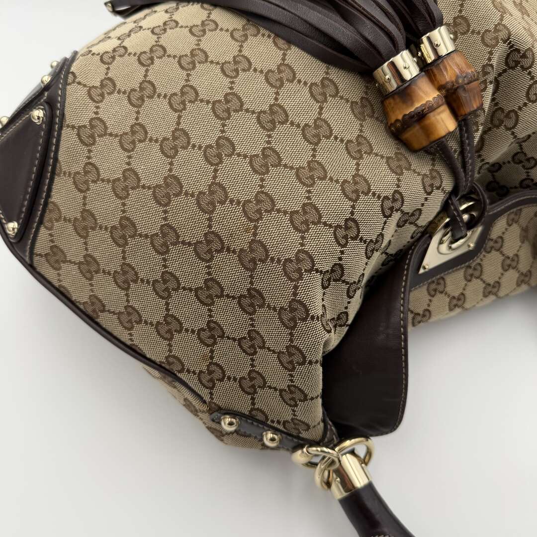 Gucci GG Canvas Indy Brown Handbag